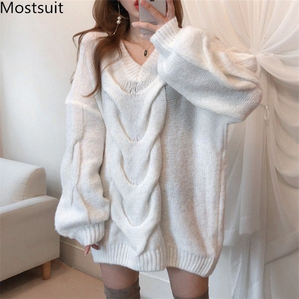 oversized twisted knitted korean women pullover winter v-neck full sleeve long sweater solid fashion ladies jumpers femme 210518, White;black
oversized twisted knitted korean women pullover winter v-neck full sleeve long sweater solid fashion ladies jumpers femme 210518, White;black