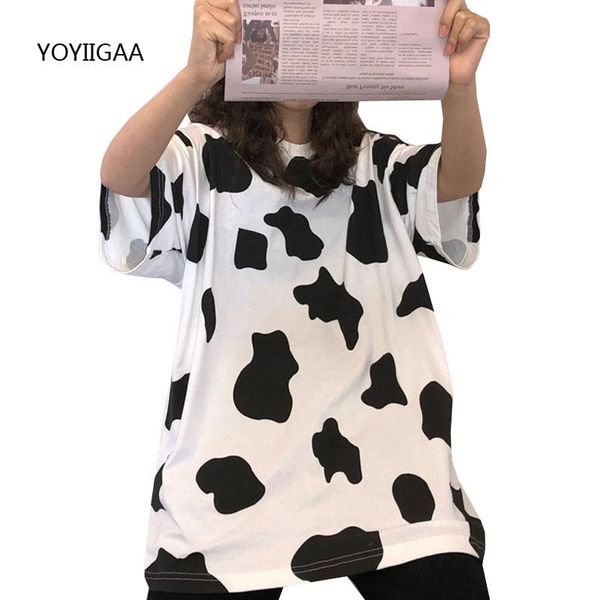 women's t-shirt cow printed women tshirts summer oversized female t shirt casual o-neck short sleeve ladies girls t-shirts streetwear, White
women's t-shirt cow printed women tshirts summer oversized female t shirt casual o-neck short sleeve ladies girls t-shirts streetwear, White