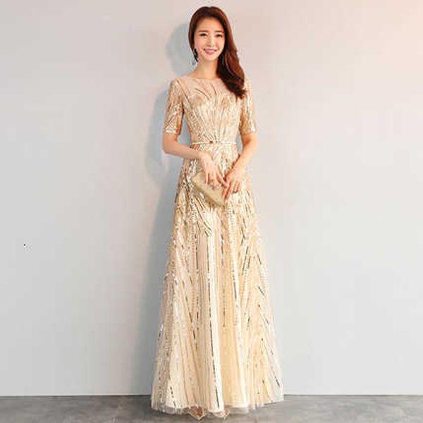 luxury party evening dress golden evening 2021 banquet graduation annual meeting female long party dinner host, Black;gray
luxury party evening dress golden evening 2021 banquet graduation annual meeting female long party dinner host, Black;gray
