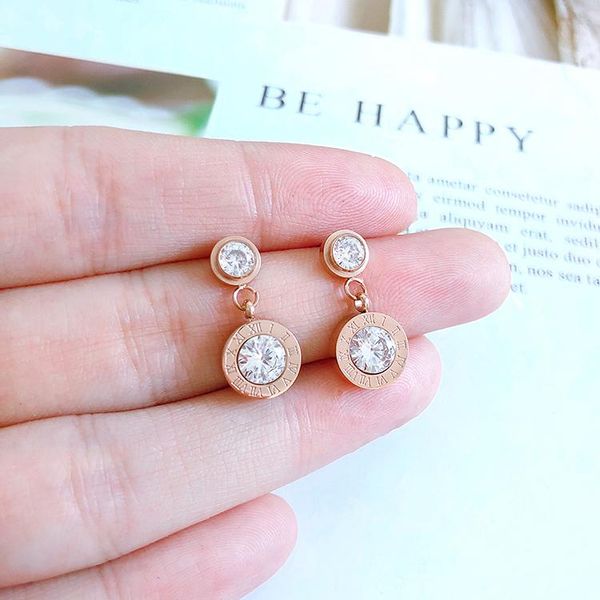 stud yun ruo arrival fashion roman number zircon earring rose gold color woman birthday gift titanium steel jewelry never fade, Golden;silver
stud yun ruo arrival fashion roman number zircon earring rose gold color woman birthday gift titanium steel jewelry never fade, Golden;silver