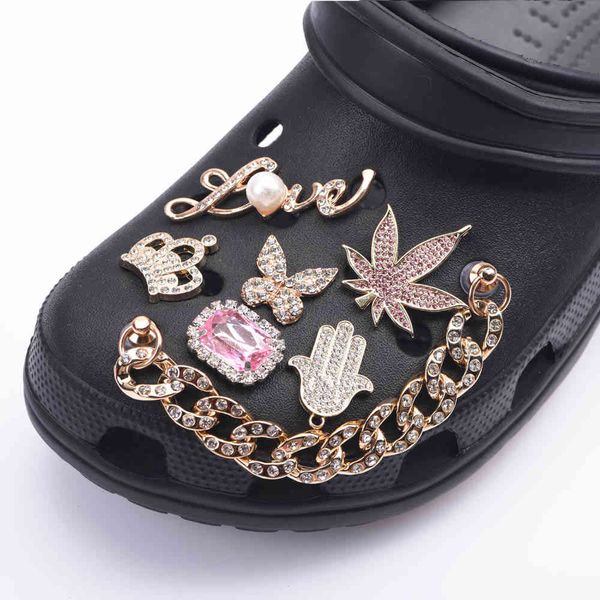 brand shoes designer croc charms bling jibz gift for clog decaration q0618, White;pink
brand shoes designer croc charms bling jibz gift for clog decaration q0618, White;pink