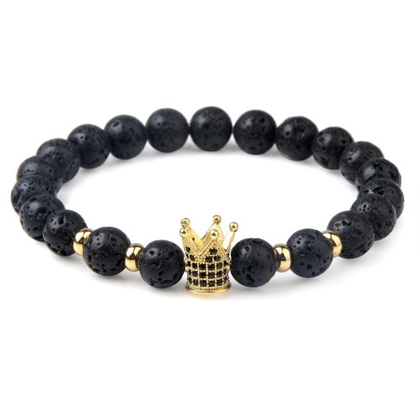 trendy micro pave cz helmet imperial crown charm natural lava stone bracelet for men women jewelry gift bracelets, Golden;silver
trendy micro pave cz helmet imperial crown charm natural lava stone bracelet for men women jewelry gift bracelets, Golden;silver