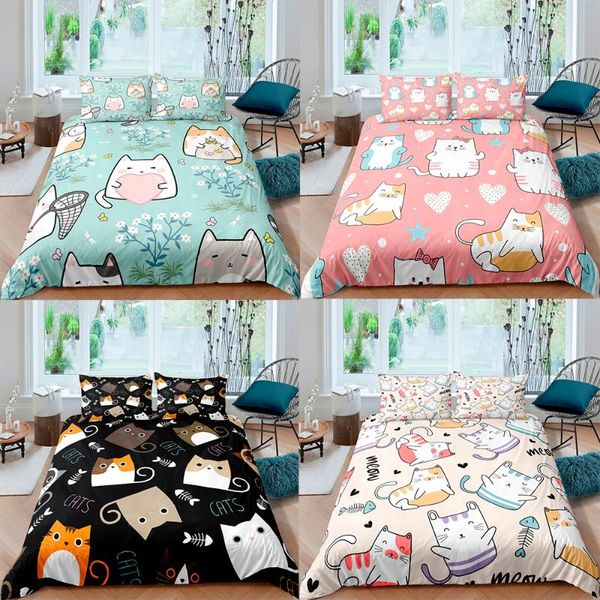 bedding sets cartoon set cute cats printed quilt cover duvet pillow case boy girl 2/3pcs king twin sizes bedclothes
bedding sets cartoon set cute cats printed quilt cover duvet pillow case boy girl 2/3pcs king twin sizes bedclothes