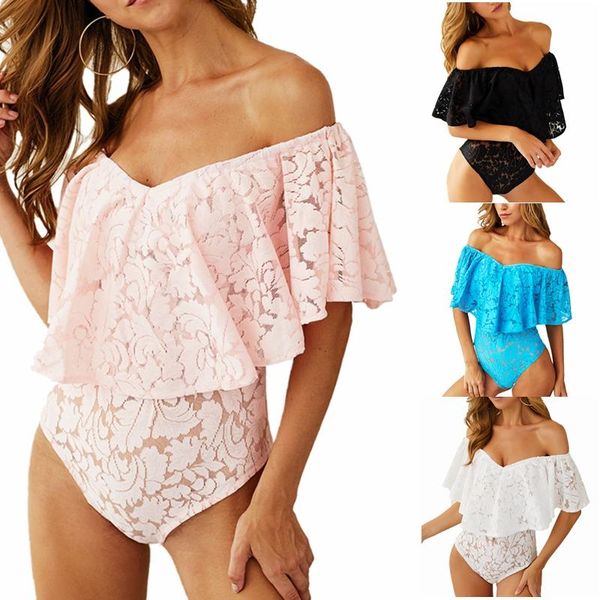 women's jumpsuits & rompers lace bodysuit women floral embroidery deep v neck dot patchwork femlae body for 2021, Black;white
women's jumpsuits & rompers lace bodysuit women floral embroidery deep v neck dot patchwork femlae body for 2021, Black;white