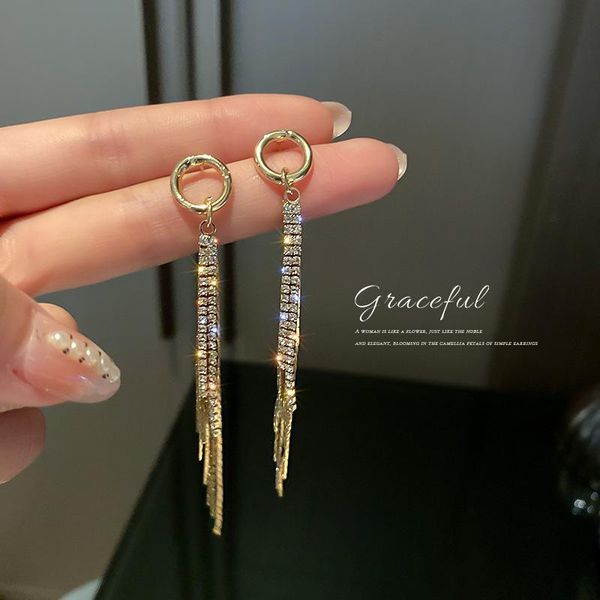 dangle & chandelier 2021 arrival vintage full rhinestone long tassel drop earrings for women temperament geometry circle fashion jewelry, Silver
dangle & chandelier 2021 arrival vintage full rhinestone long tassel drop earrings for women temperament geometry circle fashion jewelry, Silver