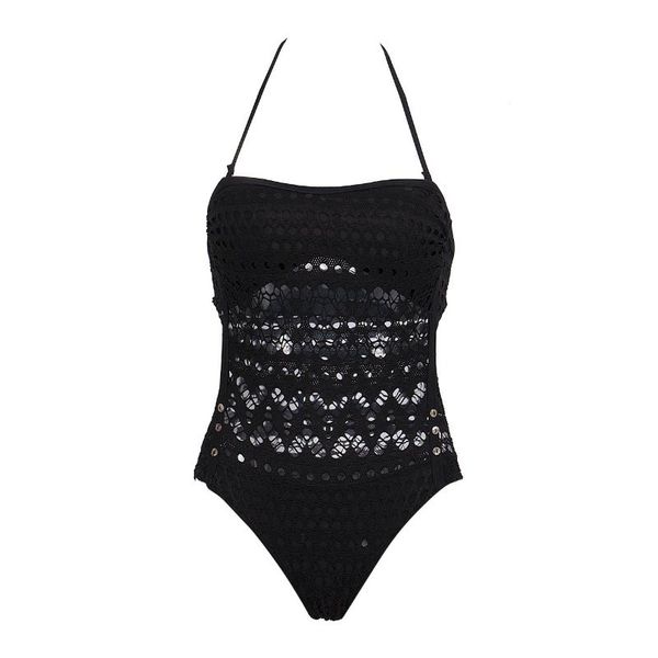 women's swimwear women summer bathing suit jumpsuit halter lace hollow design bikini low chest padded wire swimming, White;black
women's swimwear women summer bathing suit jumpsuit halter lace hollow design bikini low chest padded wire swimming, White;black