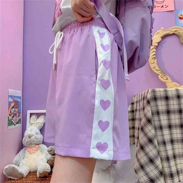 kawaii girls cotton purple shorts summer love heart print patchwork short harajuku elastic high waist drawstring women 210714, White;black
kawaii girls cotton purple shorts summer love heart print patchwork short harajuku elastic high waist drawstring women 210714, White;black