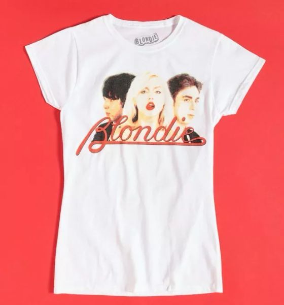 official white blondie parallel lines fitted t-shirt, White;black
official white blondie parallel lines fitted t-shirt, White;black