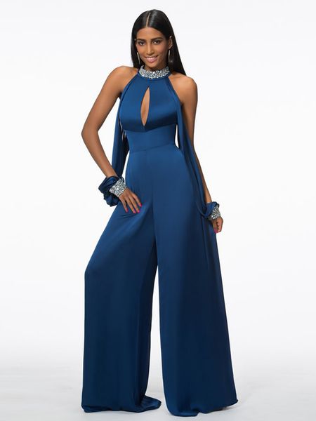 2021 women unique navy blue dress fashionable beading key-hole satin evening dresses chiffon jumpsuits gala gowns open sleeves long, Black
2021 women unique navy blue dress fashionable beading key-hole satin evening dresses chiffon jumpsuits gala gowns open sleeves long, Black