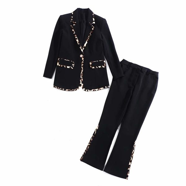 women's two piece pants autumn european and american catwalk models high-quality leopard stitching suit + split nine-point pants cbq3, White
women's two piece pants autumn european and american catwalk models high-quality leopard stitching suit + split nine-point pants cbq3, White