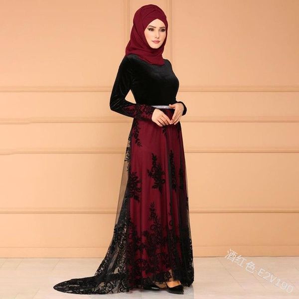 casual dresses lace temperament embroidered robe elegant indie folk muslim dubai turkey fashion evening floor-length dress, Black;gray
casual dresses lace temperament embroidered robe elegant indie folk muslim dubai turkey fashion evening floor-length dress, Black;gray