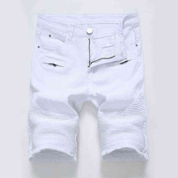 2020 summer new men's denim shorts street clothing trend personality slim short jeans white red black male brand clothes h1206, White;black
2020 summer new men's denim shorts street clothing trend personality slim short jeans white red black male brand clothes h1206, White;black