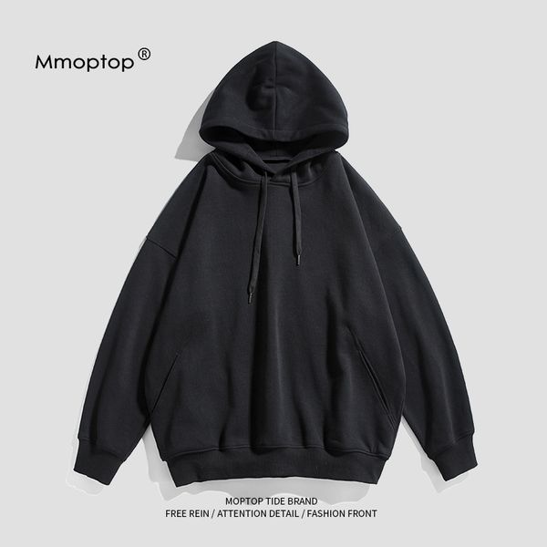 mmospring new korean version simple versatile loose personality men's sweater solid color hooded long sleeve top, Black
mmospring new korean version simple versatile loose personality men's sweater solid color hooded long sleeve top, Black
