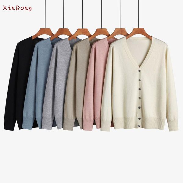 women's knits & tees 2021 spring and autumn products v-neck long-sleeved sweater plus fat size female cardigan loose knit outer wear, White
women's knits & tees 2021 spring and autumn products v-neck long-sleeved sweater plus fat size female cardigan loose knit outer wear, White