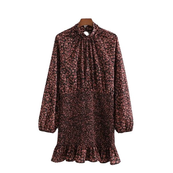 vinatge woman red floral stretchy mini dress spring fashion ladies printed ruffles es female elegant slim 210515, Black;gray
vinatge woman red floral stretchy mini dress spring fashion ladies printed ruffles es female elegant slim 210515, Black;gray