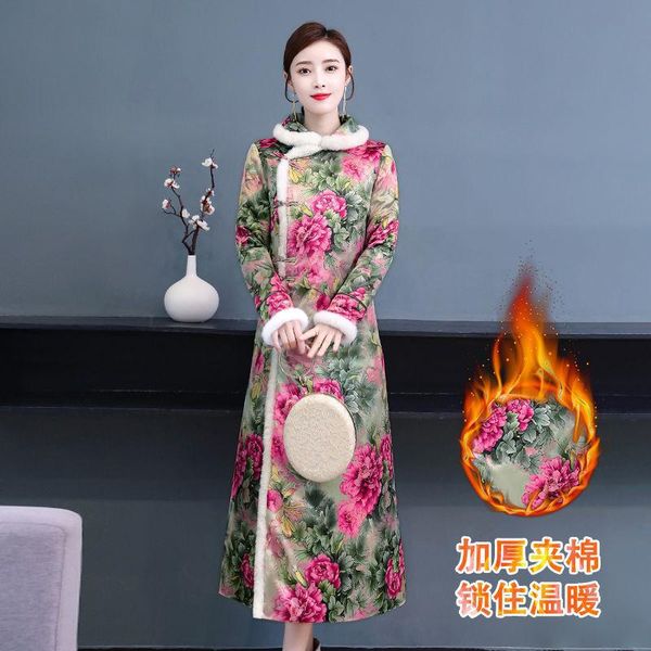 ethnic clothing long qipao autumn winter chinese dress hanfu women style print slim thick cheongsam vestido chino mujer eleganti female, Red
ethnic clothing long qipao autumn winter chinese dress hanfu women style print slim thick cheongsam vestido chino mujer eleganti female, Red