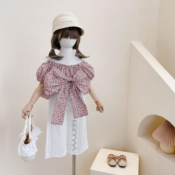clothing sets girls' clothes suit 2021 summer floral bow blouse+lace wide-leg pants fashion baby kids children's, White
clothing sets girls' clothes suit 2021 summer floral bow blouse+lace wide-leg pants fashion baby kids children's, White