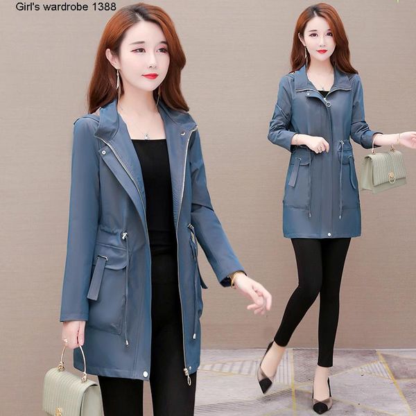 women's jackets windbreaker middle and long fall 2021 fashion mom's hooded thin little man's waistband tie coat, Black;brown
women's jackets windbreaker middle and long fall 2021 fashion mom's hooded thin little man's waistband tie coat, Black;brown