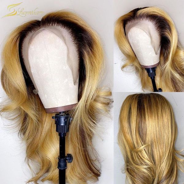 body wave honey blonde colored human hair wig ombre 1b 27 hd transparent lace front wigs for black women preplucked full frontal, Black;brown
body wave honey blonde colored human hair wig ombre 1b 27 hd transparent lace front wigs for black women preplucked full frontal, Black;brown