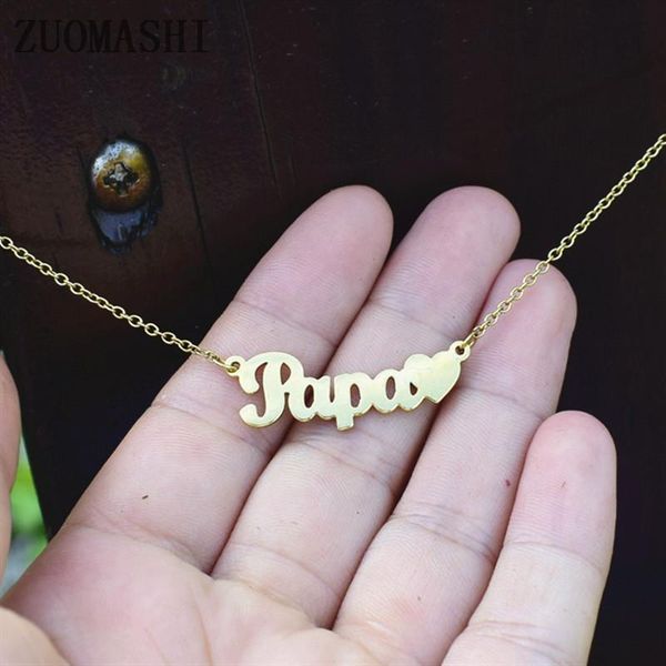 pendant necklaces papa heart necklace delicate letter mama in stainless steel gift for mom kids love dad daddy family, Silver
pendant necklaces papa heart necklace delicate letter mama in stainless steel gift for mom kids love dad daddy family, Silver
