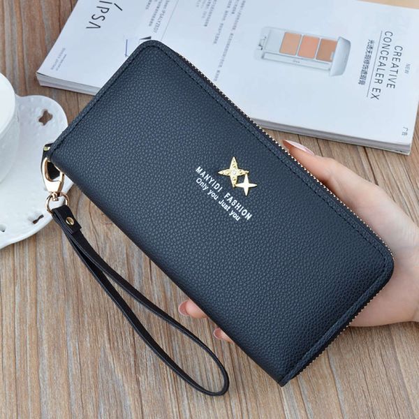 style wallet lady's hand bag long zipper large capacity fashion simple star wallet mother's mobile phone a50s, Red;black
style wallet lady's hand bag long zipper large capacity fashion simple star wallet mother's mobile phone a50s, Red;black