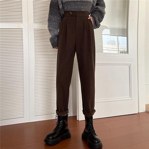 women's pants & capris alien kitty korean folds harem solid button women sport 2021 chic autumn fashion minimalist casual eleagnt, Black;white
women's pants & capris alien kitty korean folds harem solid button women sport 2021 chic autumn fashion minimalist casual eleagnt, Black;white
