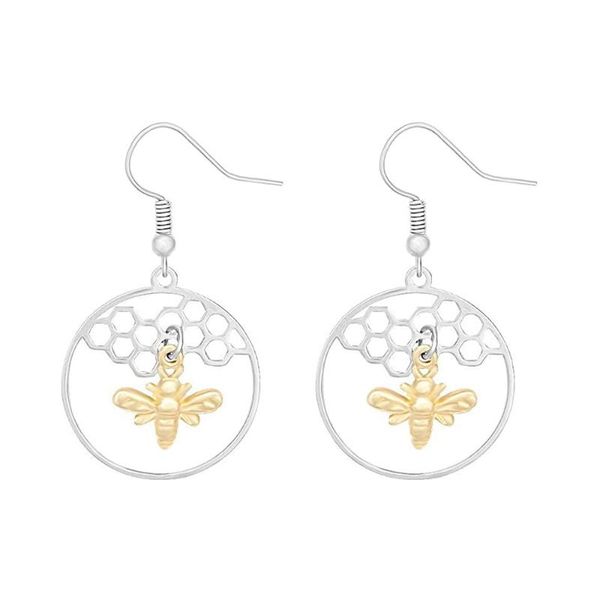 dangle & chandelier fashion women girls little honeybee with honeycomb hive hoop earring chic jewelry gift pendientes mujer, Silver
dangle & chandelier fashion women girls little honeybee with honeycomb hive hoop earring chic jewelry gift pendientes mujer, Silver
