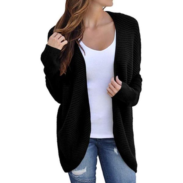women's sweaters casual long sleeve knitted sweater women warm winter open front oversize solid batwing coat, White;black
women's sweaters casual long sleeve knitted sweater women warm winter open front oversize solid batwing coat, White;black