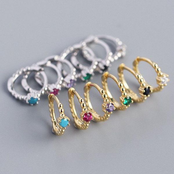 hoop & huggie a00276 925 sterling silver minimalist colorful zircon small earrings for women bohemia design rock party jewelry, Golden;silver
hoop & huggie a00276 925 sterling silver minimalist colorful zircon small earrings for women bohemia design rock party jewelry, Golden;silver
