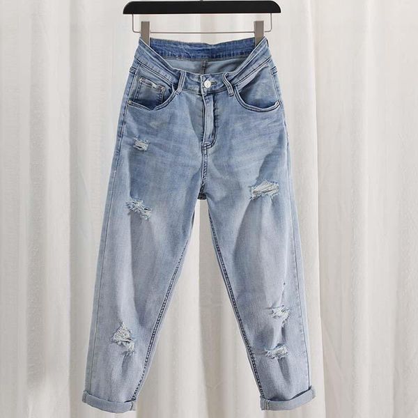 women's jeans ripped for women clothes loose high waist denim trousers harem pants pantalon femme stretch streetwear mom q4747, Blue
women's jeans ripped for women clothes loose high waist denim trousers harem pants pantalon femme stretch streetwear mom q4747, Blue