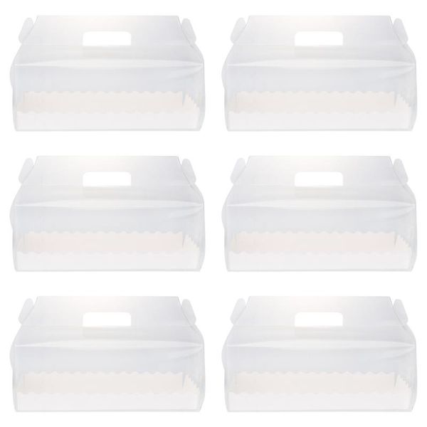 gift wrap 6pcs transparent cake roll packaging box with tray portable swiss containers dessert holder (long)
gift wrap 6pcs transparent cake roll packaging box with tray portable swiss containers dessert holder (long)