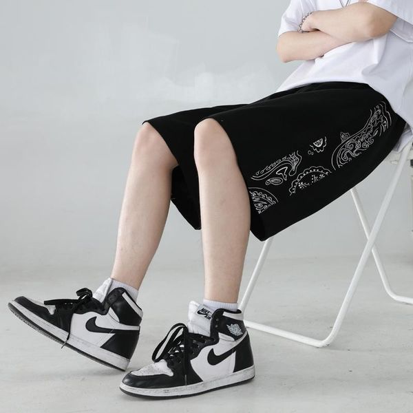 men's shorts casual summer men printing streetwear board knee-length bermuda male, White;black
men's shorts casual summer men printing streetwear board knee-length bermuda male, White;black