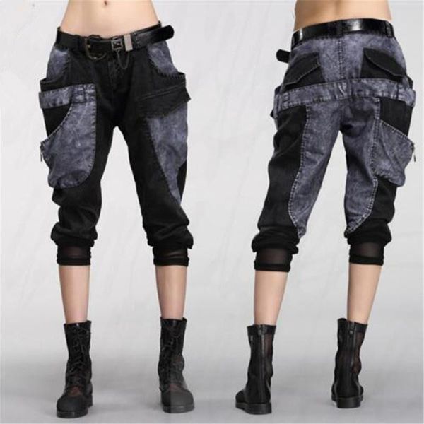 women's pants & capris jeans cargo women breathable thin harem patchwork mesh trousers low waist summer pantalon femme, Black;white
women's pants & capris jeans cargo women breathable thin harem patchwork mesh trousers low waist summer pantalon femme, Black;white