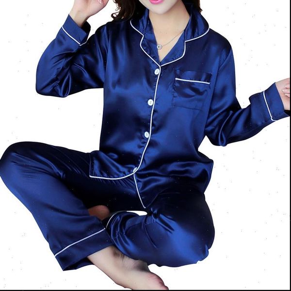 pajamas set spring summer women sleepwear long sleeve mujer pijamas nightwear 2 pieces silk satin pyjamas suits, Black;red
pajamas set spring summer women sleepwear long sleeve mujer pijamas nightwear 2 pieces silk satin pyjamas suits, Black;red