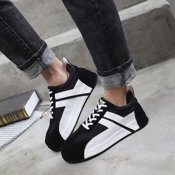 2021 autumn new fashion korean casual breathable inner elevated sports men's shoes, Black
2021 autumn new fashion korean casual breathable inner elevated sports men's shoes, Black