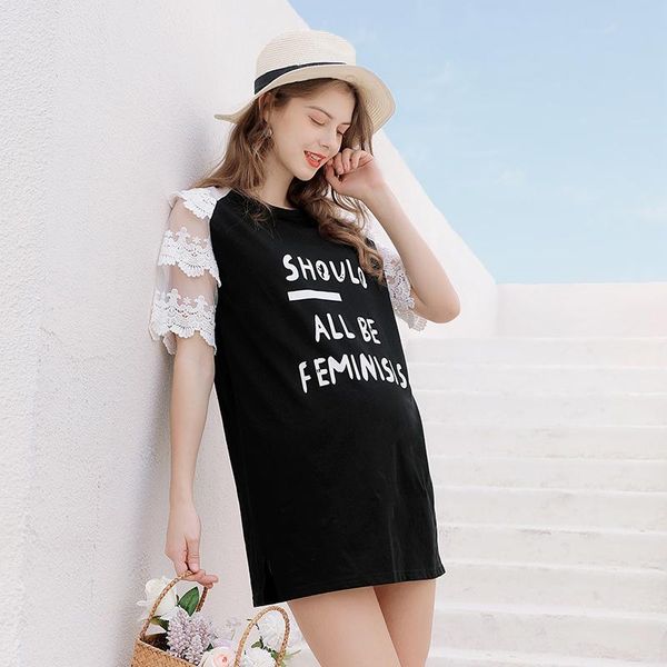pregnant women's summer fashion mother personality dress lace 2021 maternity dresses, White
pregnant women's summer fashion mother personality dress lace 2021 maternity dresses, White