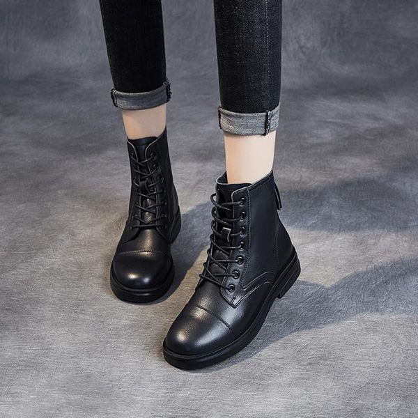 boots brand autumn winter shoes ankle women cowhide zip fashion lady genuine leather flat heel, Black
boots brand autumn winter shoes ankle women cowhide zip fashion lady genuine leather flat heel, Black