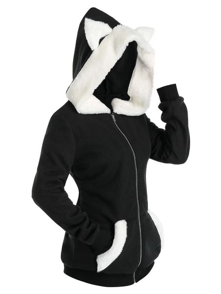 women's hoodies & sweatshirts chic gothic punk hooded faux fur insert dog ear zip up hoodie plus size women autumn winter casual black
women's hoodies & sweatshirts chic gothic punk hooded faux fur insert dog ear zip up hoodie plus size women autumn winter casual black