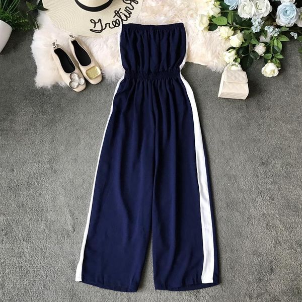 women's jumpsuits & rompers 2021 fashion slash neck tube strapless jumpsuit summer high waist wide leg, Black;white
women's jumpsuits & rompers 2021 fashion slash neck tube strapless jumpsuit summer high waist wide leg, Black;white