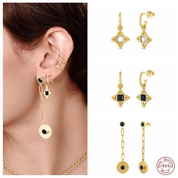 sterling silver black diamond pendant drop earrings for women hanging round plate chain charm dangle jewelry & chandelier
sterling silver black diamond pendant drop earrings for women hanging round plate chain charm dangle jewelry & chandelier