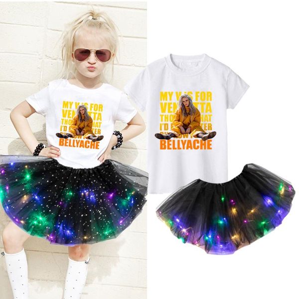 kids short sleeve cartoon t-shirt + luminous skirt hairpin girls party dress star printed birthday tutu dresses children sets clothing, White
kids short sleeve cartoon t-shirt + luminous skirt hairpin girls party dress star printed birthday tutu dresses children sets clothing, White