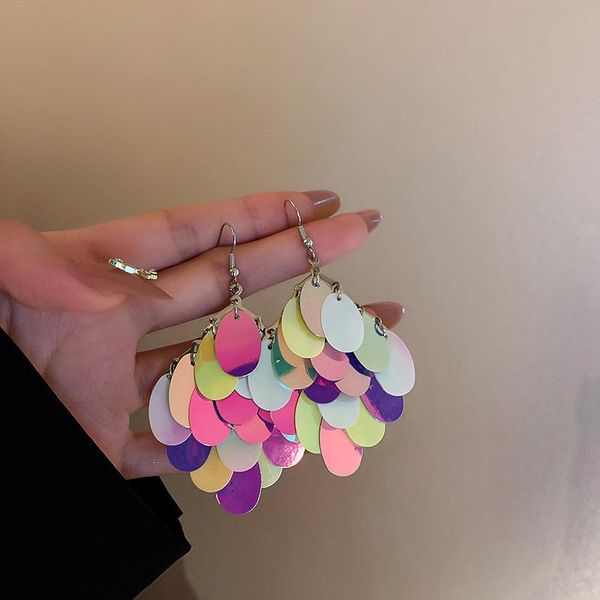 dangle & chandelier minar exaggeration rainbow shiny sequins drop earrings for women girl vintage multi layered sequined jewelry, Silver
dangle & chandelier minar exaggeration rainbow shiny sequins drop earrings for women girl vintage multi layered sequined jewelry, Silver