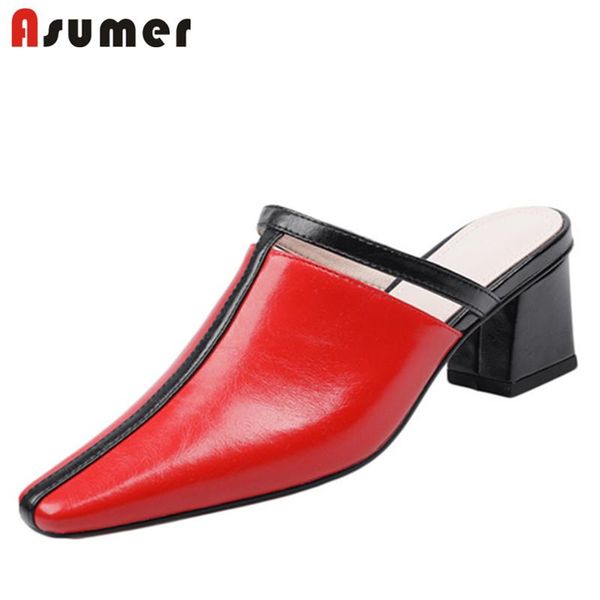 dress shoes asumer 2021 fashion mules women pumps european style mixed colors casual party handmade genuine leather ladies, Black
dress shoes asumer 2021 fashion mules women pumps european style mixed colors casual party handmade genuine leather ladies, Black