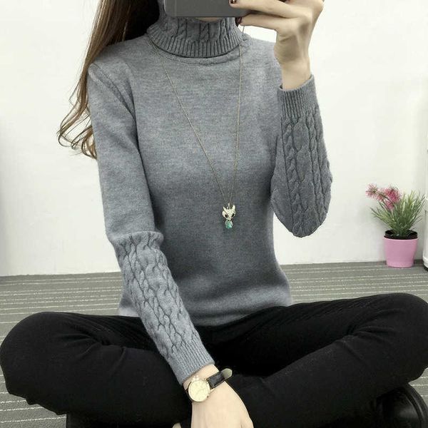 sweater female autumn and winter women's solid color slim long-sleeved turtleneck sweater ladies pullover 210527, White;black
sweater female autumn and winter women's solid color slim long-sleeved turtleneck sweater ladies pullover 210527, White;black