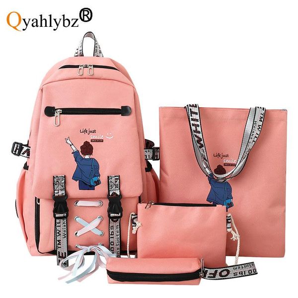 school bags qyahlybz band female large capacity backpack korean middle student computer shoulder bag 4 piece set schoolbag
school bags qyahlybz band female large capacity backpack korean middle student computer shoulder bag 4 piece set schoolbag