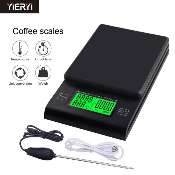 multifunctional hand coffee scale with timer temperature probe digital kitchen scale lcd electronic scale 1000g/0.1g-2000g/1g
multifunctional hand coffee scale with timer temperature probe digital kitchen scale lcd electronic scale 1000g/0.1g-2000g/1g
