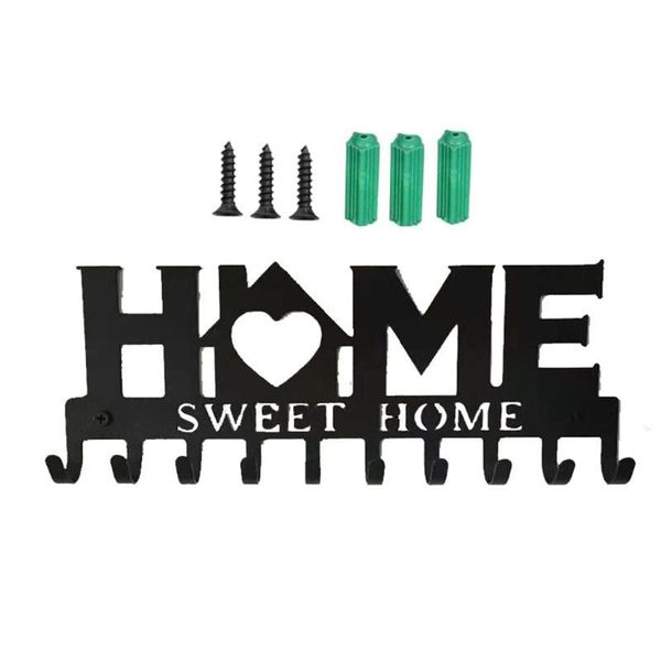 key holder for wall mount sweet home house decorative 10 hook metal hanger clothes hat organizer kitchen bathroom hooks & rails
key holder for wall mount sweet home house decorative 10 hook metal hanger clothes hat organizer kitchen bathroom hooks & rails