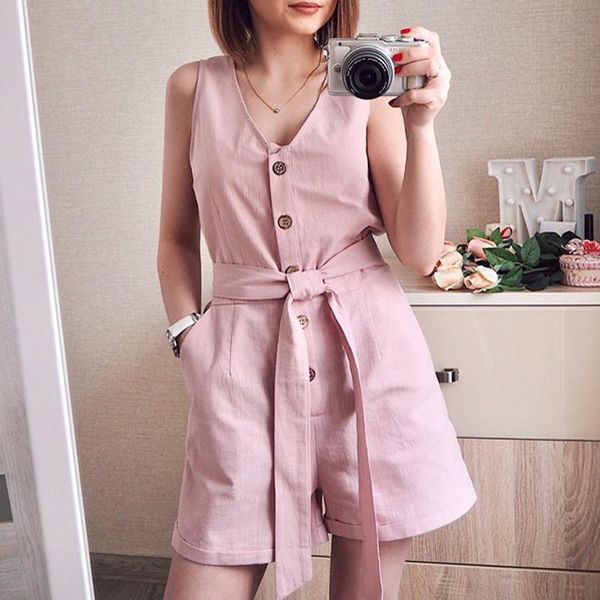 women casual lace up playsuits 2021 summer v neck sleeveless button jumpsuit solid plus size romper elegant linen short overalls women', Black;white
women casual lace up playsuits 2021 summer v neck sleeveless button jumpsuit solid plus size romper elegant linen short overalls women', Black;white