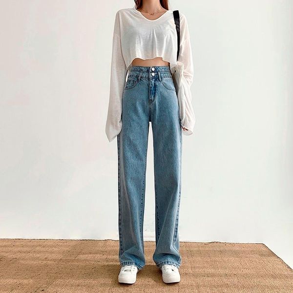 wide leg jeans woman plus size ladies pants casual denim trousers autumn winter high waist boyfriend women's, Blue
wide leg jeans woman plus size ladies pants casual denim trousers autumn winter high waist boyfriend women's, Blue