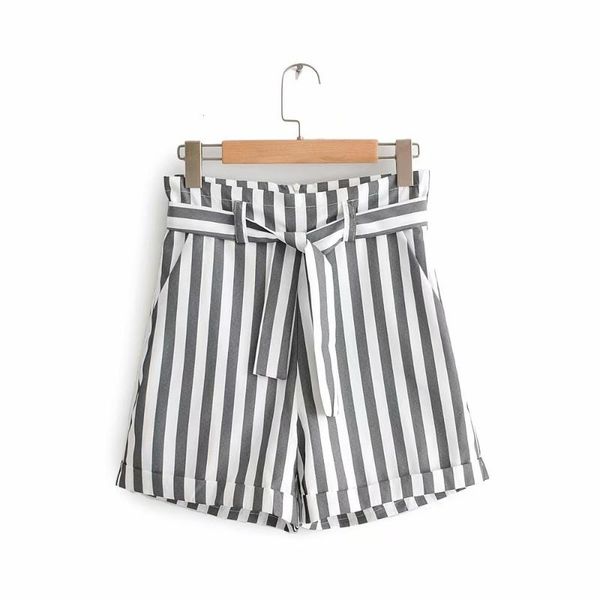 women's shorts 2021 women elegant striped print bow tied sashes ladies high waist back zipper streetwear leisure p528, White;black
women's shorts 2021 women elegant striped print bow tied sashes ladies high waist back zipper streetwear leisure p528, White;black